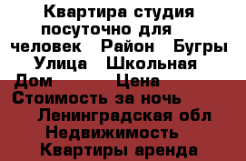 Квартира студия посуточно для 1-2 человек › Район ­ Бугры › Улица ­ Школьная  › Дом ­ 11/2 › Цена ­ 1 000 › Стоимость за ночь ­ 1 000 - Ленинградская обл. Недвижимость » Квартиры аренда посуточно   